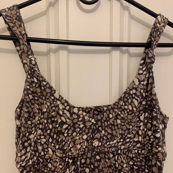 Loft gray brown tan spotted tank dress small - Picture 2 of 4